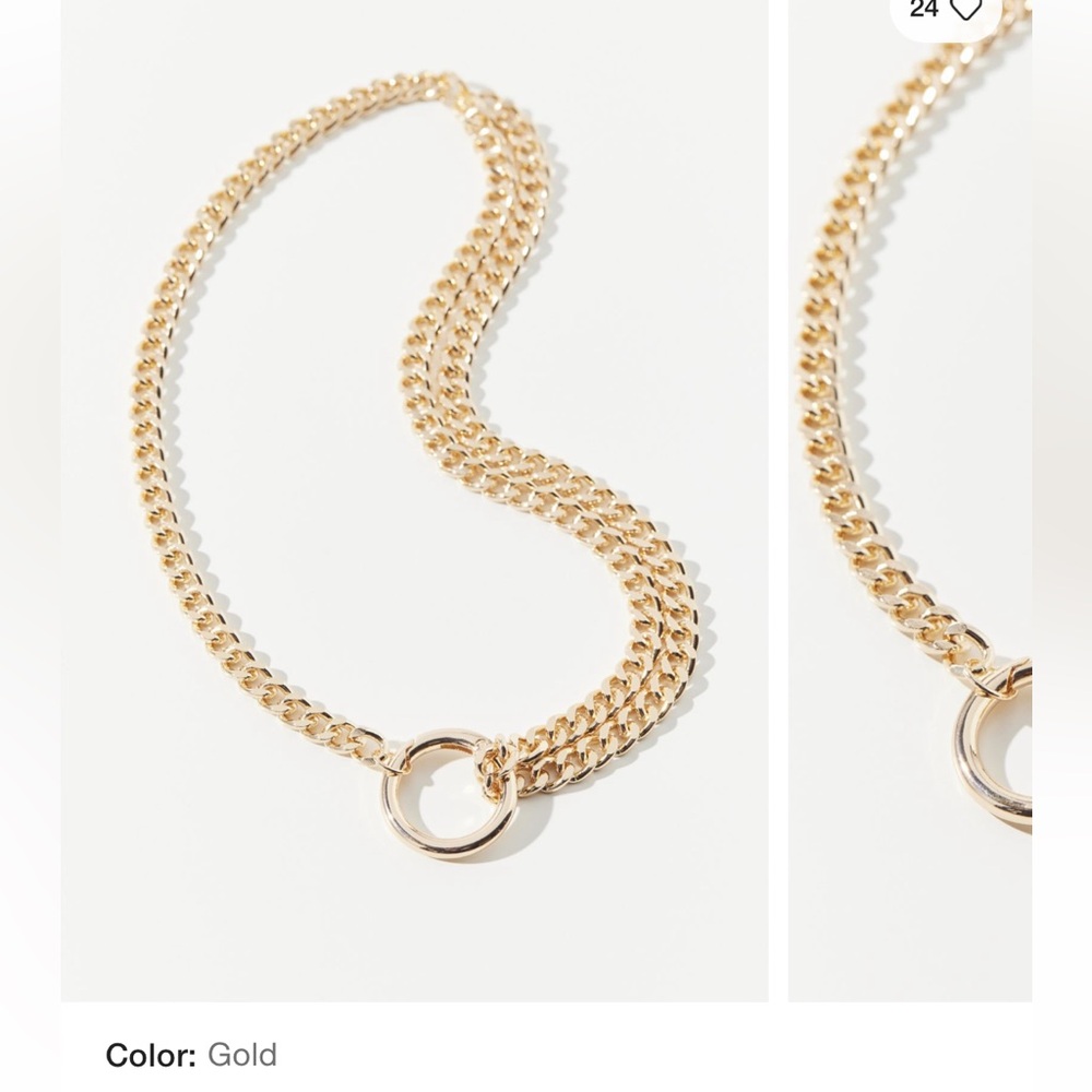 Urban Outfitters O Ring Gold Necklace (new with tags) One Size